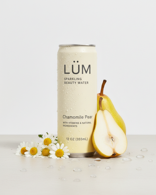 LÜM Sparkling Beauty Water – Chamomile Pear (4-Pack)